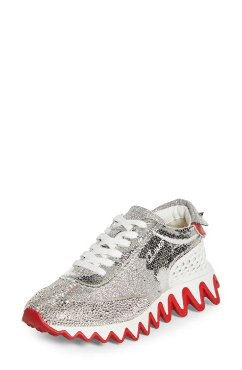 louboutin crystal tennis shoes